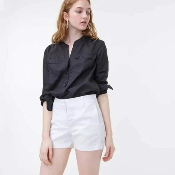 J. Crew White 4" Stretch Chino Shorts 00 - Picture 1 of 8